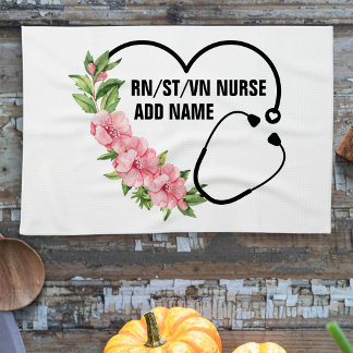 Personlig Student-registrerad-veteran Nurse Namn Kökshandduk