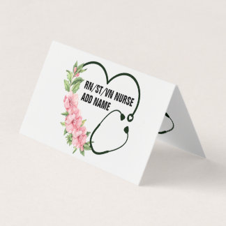 Personlig Student-registrerad-veteran Nurse Namn Kort