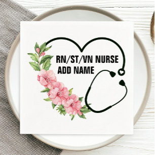 Personlig Student-registrerad-veteran Nurse Namn Pappersservett