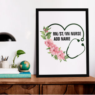 Personlig Student-registrerad-veteran Nurse Namn Poster