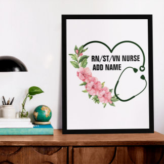 Personlig Student-registrerad-veteran Nurse Namn Poster