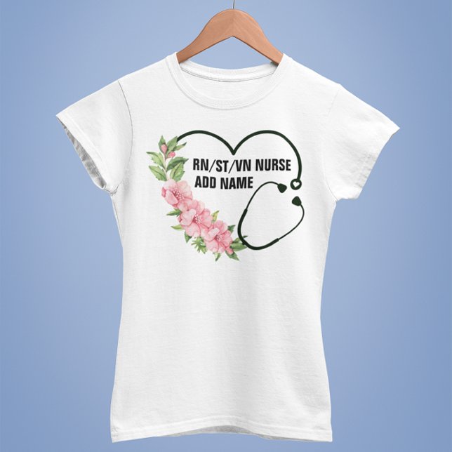 Personlig Student-registrerad-veteran Nurse Namn T Shirt (Skapare uppladdad)