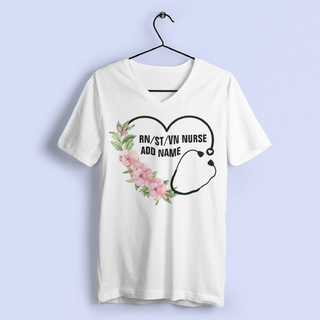 Personlig Student-registrerad-veteran Nurse Namn T Shirt (Skapare uppladdad)