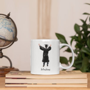Personlig Student Watercolor Boy Kaffemugg