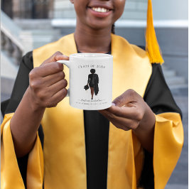Personlig Student Watercolor Girl Kaffemugg