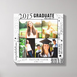 Personlig Studenten 2015 Fotokollage Canvastryck