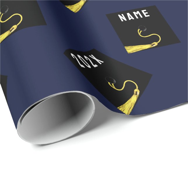 Personlig Studenten 2025 Gift Presentpapper (Rullad Hörn)