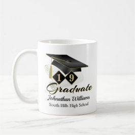 Personlig Studenten Black & Guld 20XX Kaffemugg