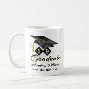 Personlig Studenten Black & Guld 20XX Kaffemugg