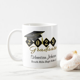 Personlig Studenten Black & Guld 20XX Kaffemugg
