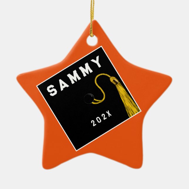 Personlig Studenten Gift Julgransprydnad Keramik (Framsidan)