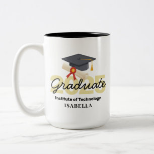 Personlig Studenten Gift - klass 2025 Två-Tonad Mugg