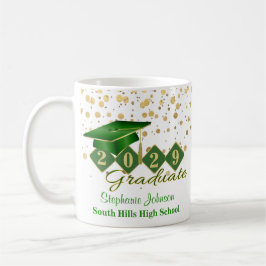 Personlig Studenten Grönt & Guld 20XX Kaffemugg