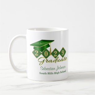 Personlig Studenten Grönt och Guld Kaffemugg