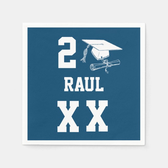 Personlig Studenten Ideas Diploma Cap Pappersservett (Framsidan)