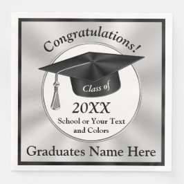 Personlig Studenten Napkins your Text, Färg Pappersservett