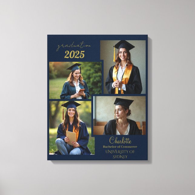 Personlig Studenten Photo Collage Kanvastryck (Framsida)