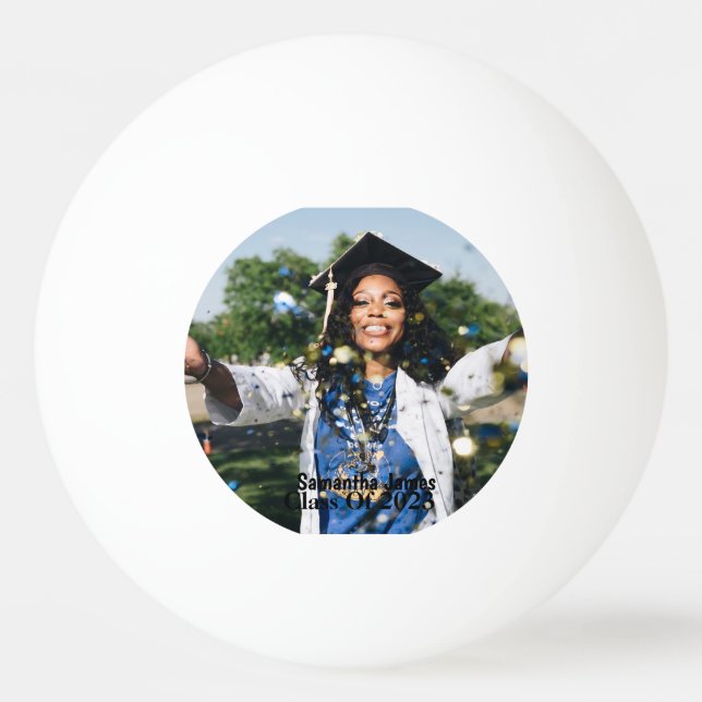 Personlig Studenten Photo och Namn Pingisboll (Framsidan)