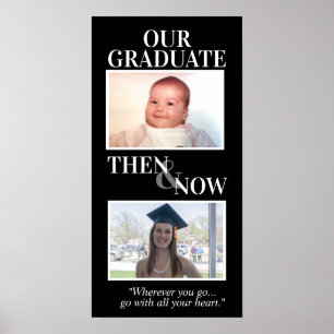 Personlig Studenten presenterar sedan och nu foton Poster