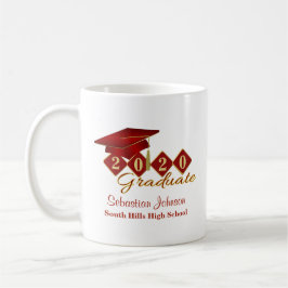 Personlig Studenten Red & Guld 20XX Kaffemugg