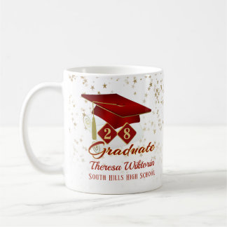 Personlig Studenten Red & Guld 20XX Kaffemugg