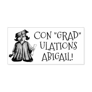 Personlig Studenten Student Gratulerar Girl Stämpel