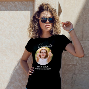 Personlig studenten t-shirt 2014 vit och svart