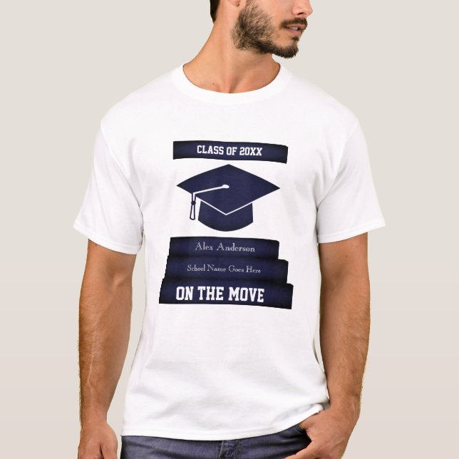 Personlig Studenten Tee 1 Grad Cap Gown Trappor (Framsida)