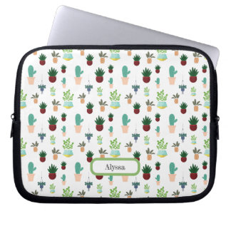 Personlig suckulent kaktus laptopsleeve laptop fodral