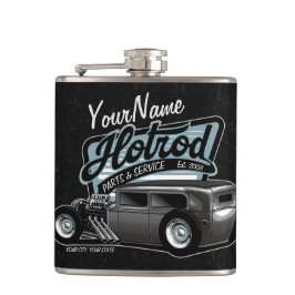 Personlig Suede Hot rod Sedan Speed Shop Garage Fickplunta