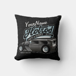 Personlig Suede Hot rod Sedan Speed Shop Garage Kudde