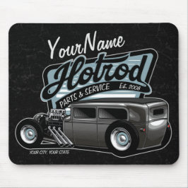 Personlig Suede Hot rod Sedan Speed Shop Garage Musmatta