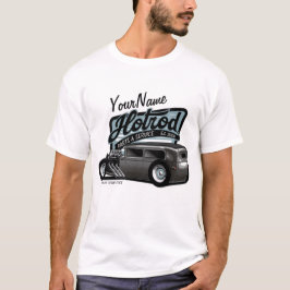 Personlig Suede Hot rod Sedan Speed Shop Garage T Shirt