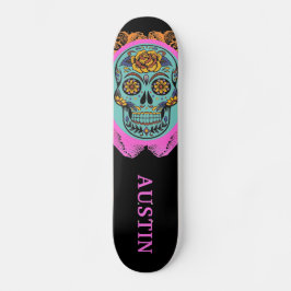 Personlig Sugar Skull Mini Skateboard Bräda 18,5 Cm
