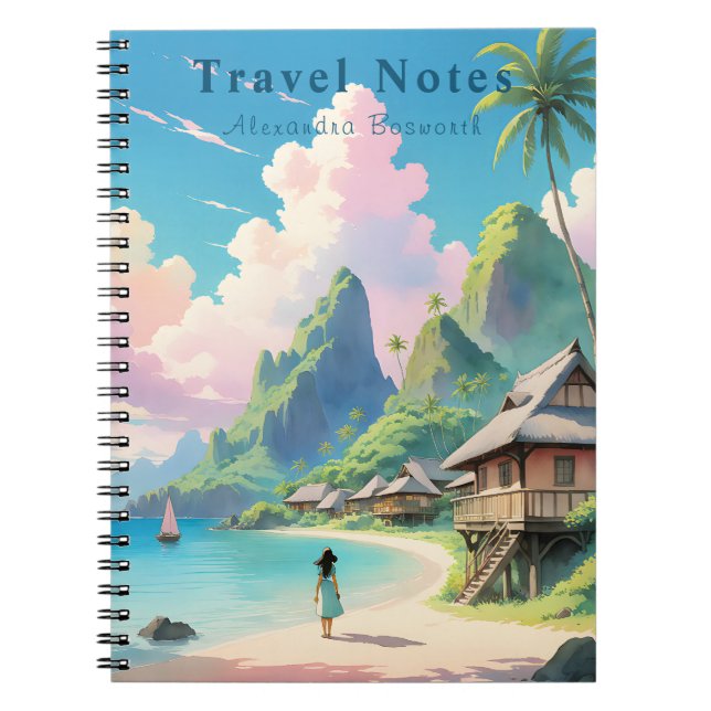 Personlig Summer i Filippinerna Travel Notebook Anteckningsbok (Framsidan)
