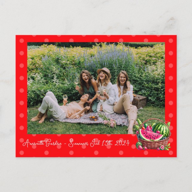 Personlig Summer Watermelon Vykort (Framsida)
