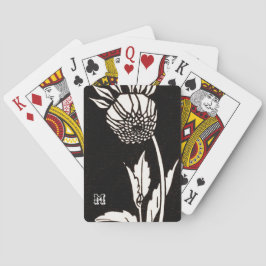 Personlig Sun Flower Black and White Casinokort