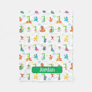 Personlig Sunny Day Sesame Street Mönster Fleecefilt