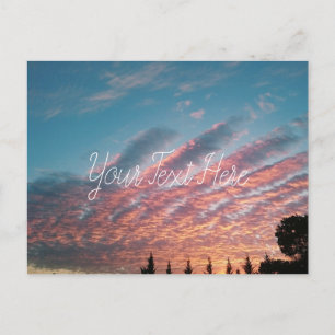 Personlig Sunset Rosa Clouds liggande vykort