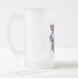 Personlig Super Mamma med Son och Dotter Present Frostat Ölglas