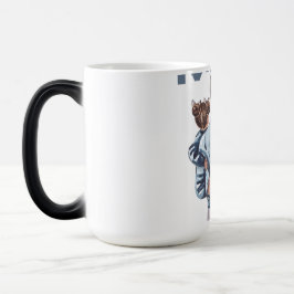 Personlig Super Mamma med Son och Dotter Present Magisk Mugg