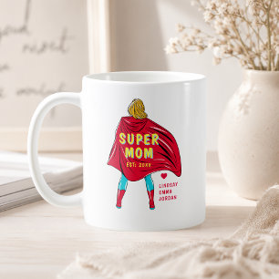 Personlig Super Mamma Mugg Anpassade Barn Namn