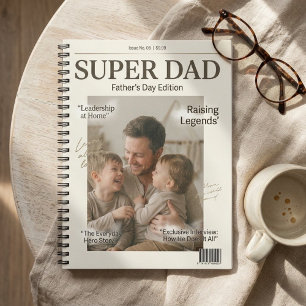 Personlig Super Pappa Fars dag Foto  Anteckningsbok