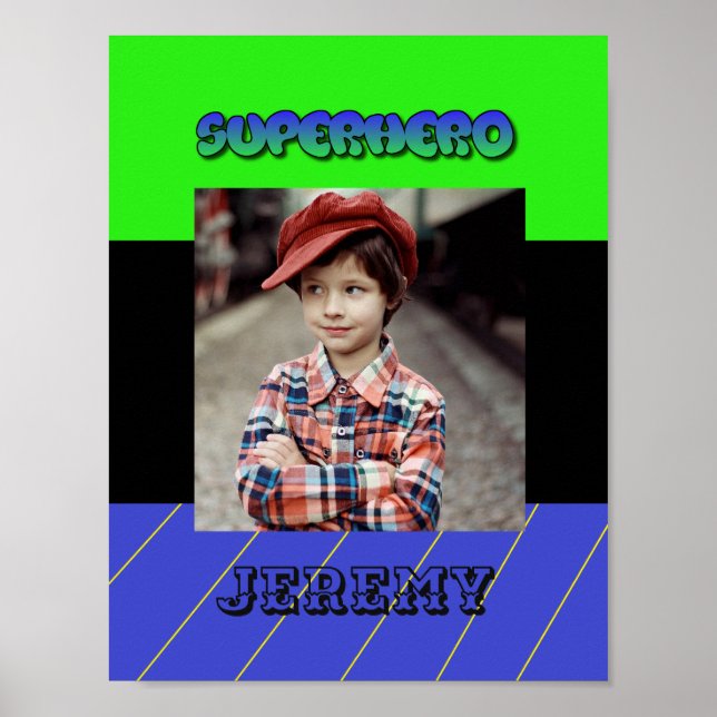 Personlig Superhjälte Poster för Little Boy (Framsidan)