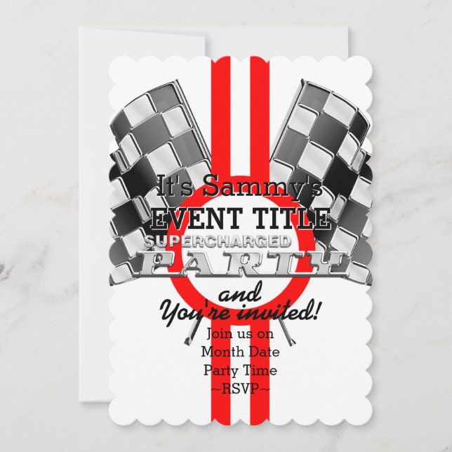 Personlig Superload Performance Party Inbjudningar (Framsida)