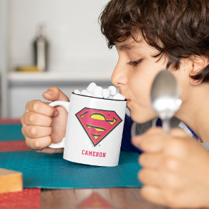 Personlig Superman S-Shield Klassisk Logotyp Två-Tonad Mugg