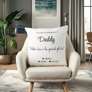 Personlig SuperPappa Pillow Kudde