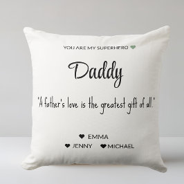 Personlig SuperPappa Pillow Kudde