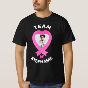 Personlig Support Team Breast Cancer Awareness T Shirt