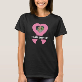 Personlig Support Team Breast Cancer Awareness T Shirt